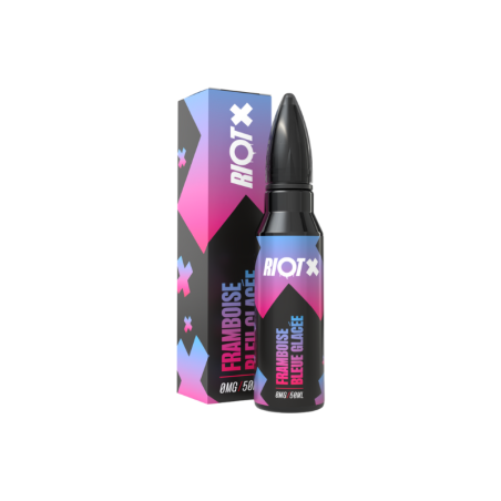 ❄️ E-liquide Framboise Bleue Glacée Riot 50 ml – 0 mg
