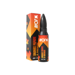 🍍🥭💥 E-liquide Ananas Papaye & Grenade Riot 50 ml – 0 mg