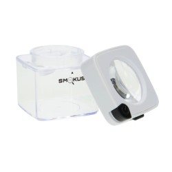 SMOKUS FOCUS COMET BLANCHE | Boîte Hermétique LED avec Loupe x5