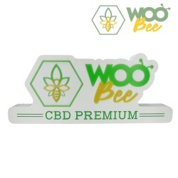 Enseigne Lumineuse Woobee CBD – Blanche, moderne et décorative