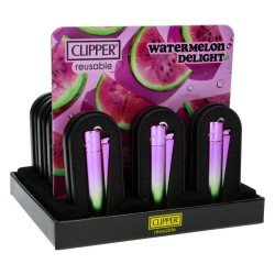 Clipper Métal Watermelon Delight – Display de 12 briquets rechargeables
