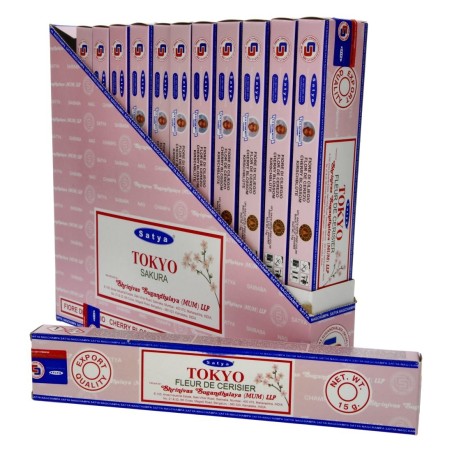 Encens Satya Tokyo Fleur de Cerisier 15g – Boîte de 12