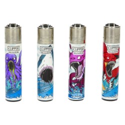 CLIPPER SEA MONSTERS X48 – Lot de 48 briquets rechargeables
