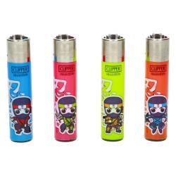 CLIPPER Shinobis X48 – Lot de 48 briquets rechargeables