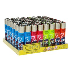 CLIPPER Shinobis X48 – Lot de 48 briquets rechargeables