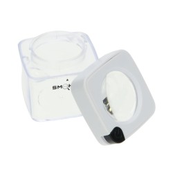SMOKUS FOCUS COMET BLANCHE | Boîte Hermétique LED avec Loupe x5