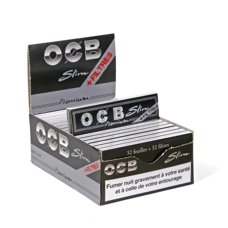 OCB Slim + Tips – Boîte de 32 livrets