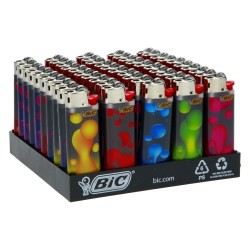 Briquet BIC Mini Neon Lava X50 - Lot de 50 Briquets Fiables