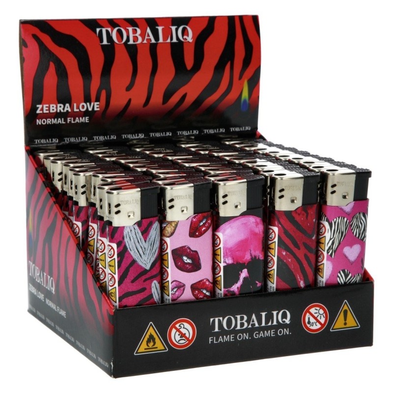 Briquet Électronique Tobaliq Zebra Love X50 - Rechargeable