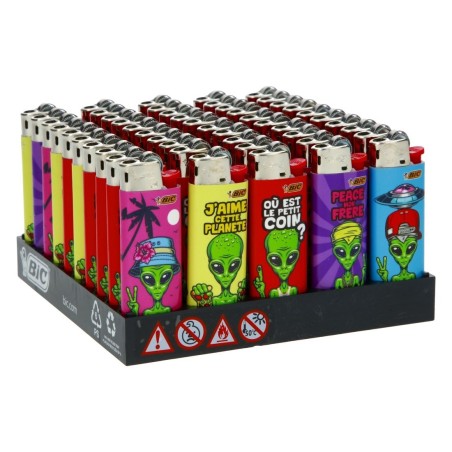 Briquet Bic Mini Cool Alien X50 - Édition Futuriste