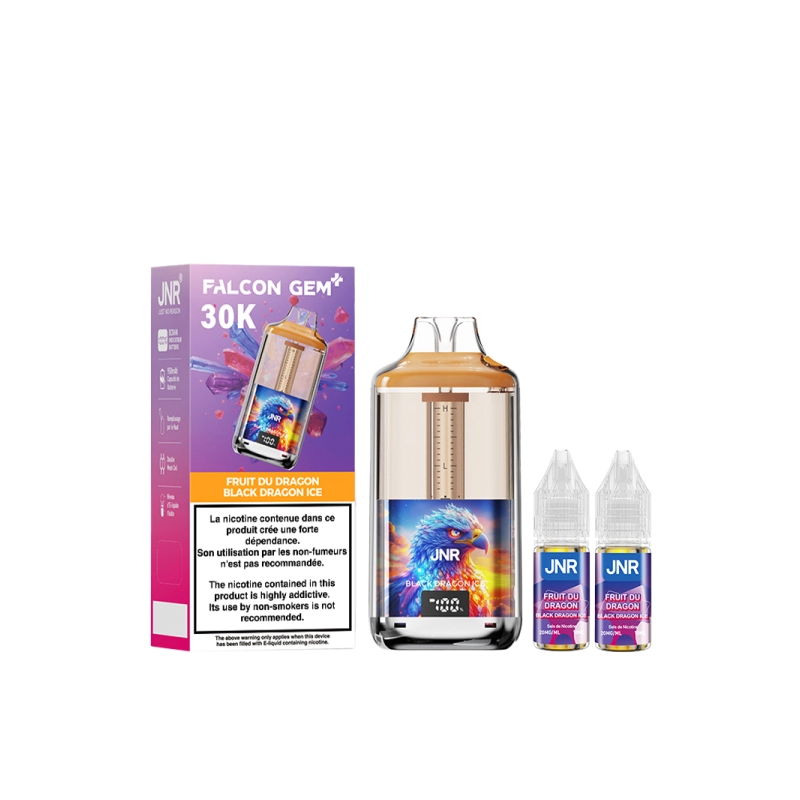 🐉❄️ Kit Falcon Gem+ 30000 + 2x10ml 20mg JNR – Fruit du Dragon Glacé