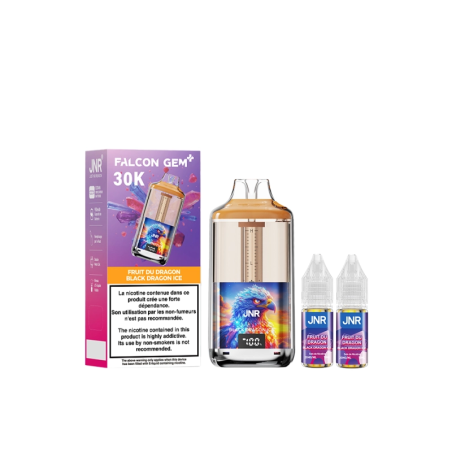 🐉❄️ Kit Falcon Gem+ 30000 + 2x10ml 20mg JNR – Fruit du Dragon Glacé