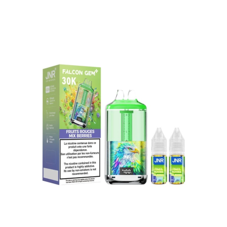 🍓🫐🍒 Kit Falcon Gem+ 30000 + 2x10ml 20mg JNR – Fruits Rouges
