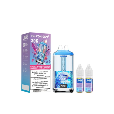 🫐🍓❄️ Kit Falcon Gem+ 30000 + 2x10ml 20mg JNR – Myrtille Acidulée Framboise