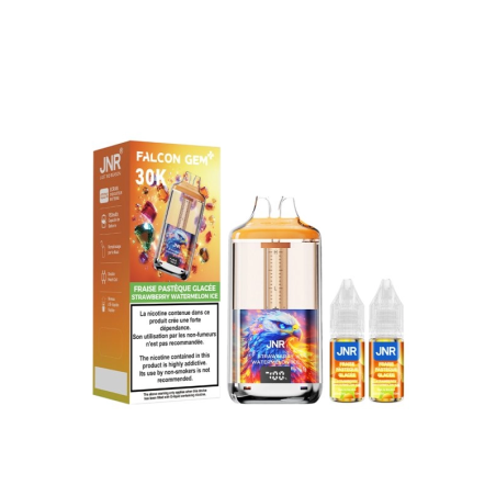 🍓🍉❄️ Kit Falcon Gem+ 30000 + 2x10ml 20mg JNR – Fraise Pastèque Glacée