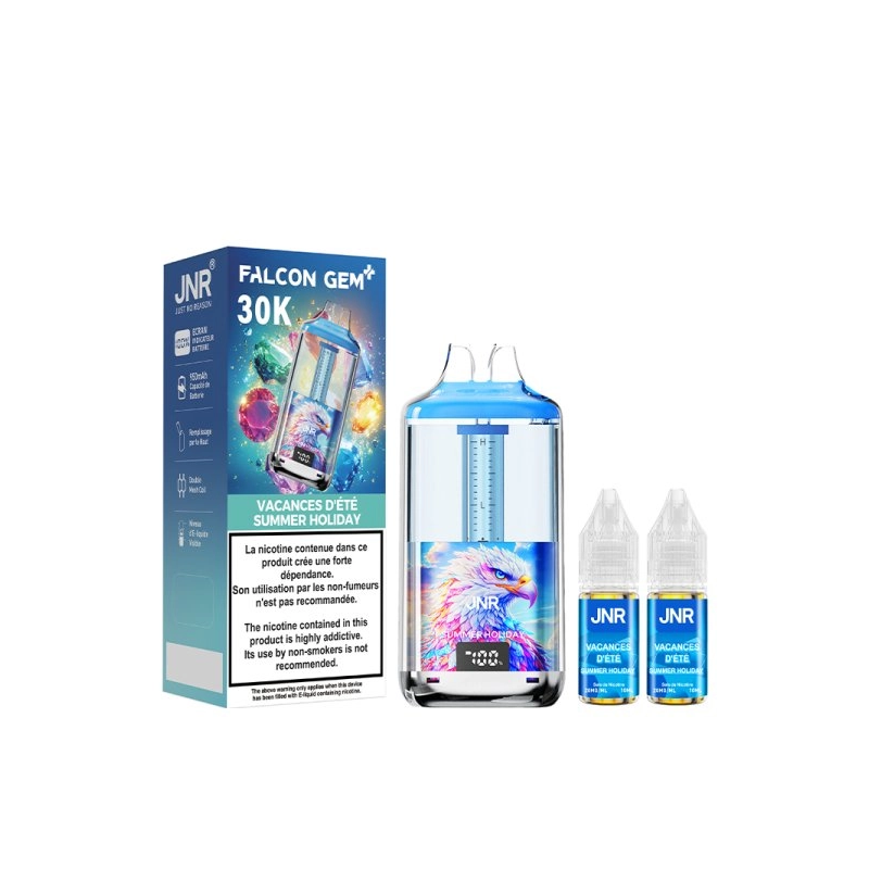 🏖️🥭🍍🍉 Kit Falcon Gem+ 30000 + 2x10ml 20mg JNR – Vacances d'Été