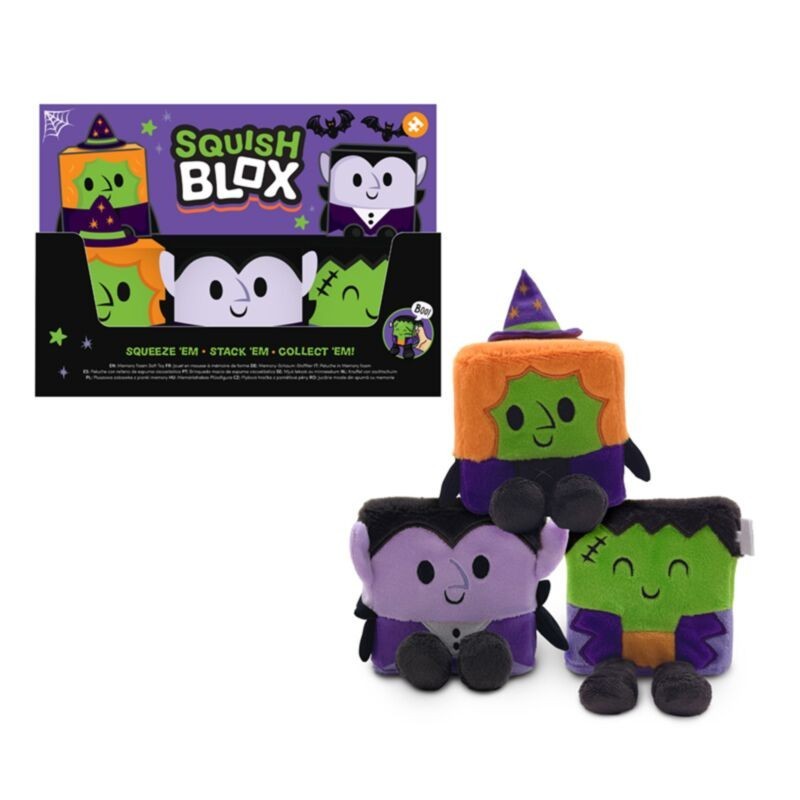 👻🧸 Jouet Peluché à Mémoire de Forme - Squish Blox Spooky (Grand)