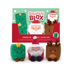 🎄🧸 Jouet Peluché à Mémoire de Forme - Squish Blox Jingle Bunch Noël (Grand)