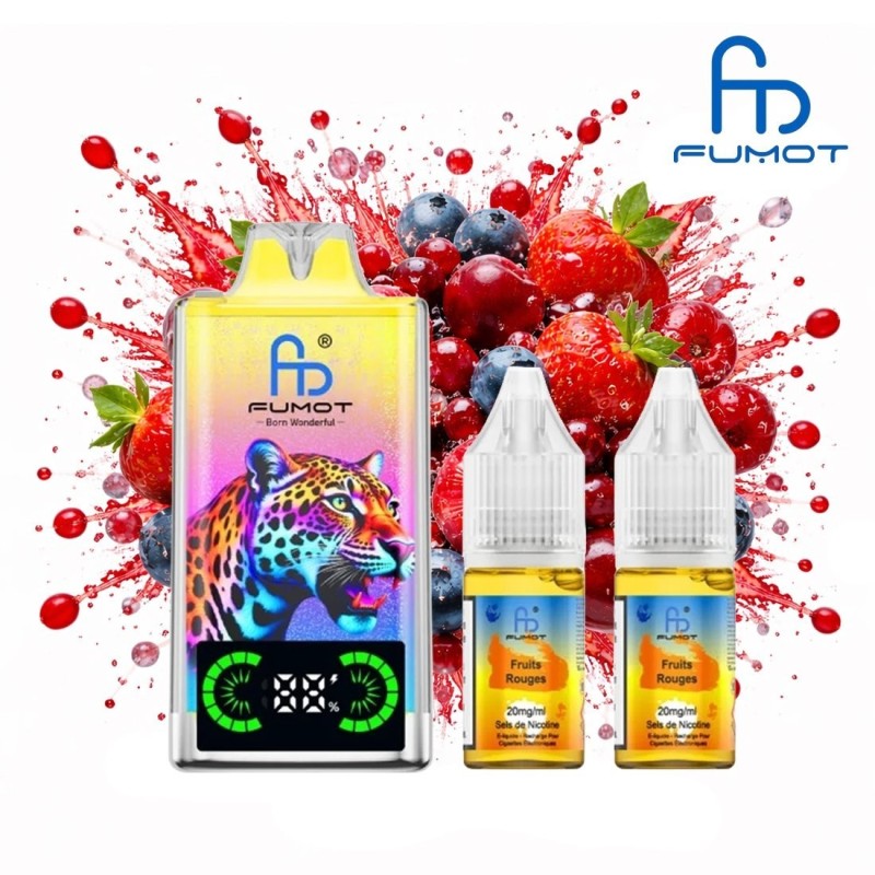 Puff Fumot Leopard Fruits Rouges 20mg 40000 Puffs
