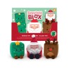 🎄🧸 Jouet Peluché à Mémoire de Forme - Squish Blox Jingle Bunch Noël (Grand)