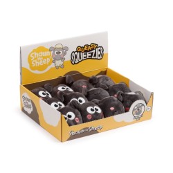 🐑💖 Jouet Peluché à Presser Queasy Squeezies Kawaii - Shaun le Mouton (Lot de 12)