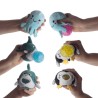 🐙🦈🐧 Jouet Peluché à Presser Queasy Squeezies Adoramals Sealife – Poulpe, Requin, Pingouin (Lot de 12)