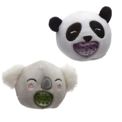 🐼🐨 Jouet Peluché à Presser Queasy Squeezies Adoramals – Animaux Sauvages Panda & Koala (Lot de 12)