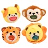 🦁🦒🐒🐯 Jouet Peluché à Presser Queasy Squeezies Adoramals – Animaux Sauvages Lion, Girafe, Singe, Tigre (Lot de 12)