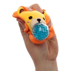 🦁🦒🐒🐯 Jouet Peluché à Presser Queasy Squeezies Adoramals – Animaux Sauvages Lion, Girafe, Singe, Tigre (Lot de 12)