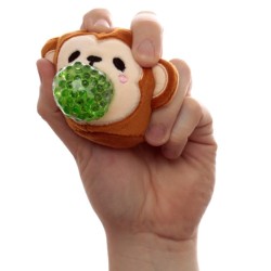 🦁🦒🐒🐯 Jouet Peluché à Presser Queasy Squeezies Adoramals – Animaux Sauvages Lion, Girafe, Singe, Tigre (Lot de 12)