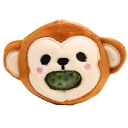 🦁🦒🐒🐯 Jouet Peluché à Presser Queasy Squeezies Adoramals – Animaux Sauvages Lion, Girafe, Singe, Tigre (Lot de 12)