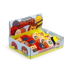 🌸🐝🦋 Jouet Peluché à Presser Queasy Squeezies Adoramals Jardin (Lot de 12)
