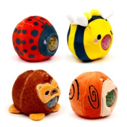 🌸🐝🦋 Jouet Peluché à Presser Queasy Squeezies Adoramals Jardin (Lot de 12)