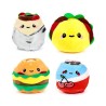 🍔🍩🍓 Jouet Peluché à Presser Queasy Squeezies Foodiemals (Lot de 12)