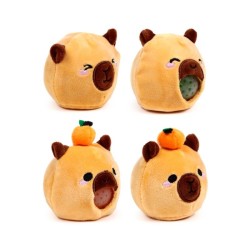 🦫💛 Jouet Peluché à Presser Queasy Squeezies Adoramals Capybara (Lot de 12)