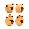 🦫💛 Jouet Peluché à Presser Queasy Squeezies Adoramals Capybara (Lot de 12)