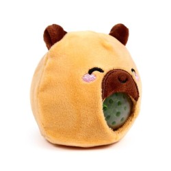 🦫💛 Jouet Peluché à Presser Queasy Squeezies Adoramals Capybara (Lot de 12)