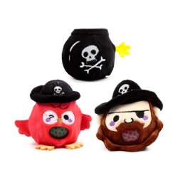 ☠️🏴‍☠️ Jouet Peluché à Presser Queasy Squeezies Jolly Rogers - Pirates (Lot de 12)