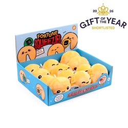 🥠🧧 Jouet Peluché à Presser Queasy Squeezies - Foodiemals Biscuit Chinois (Lot de 12)