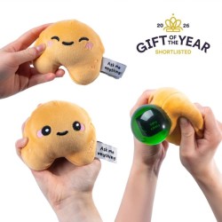 🥠🧧 Jouet Peluché à Presser Queasy Squeezies - Foodiemals Biscuit Chinois (Lot de 12)