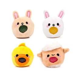 🌸🐰 Jouet Peluché à Presser Queasy Squeezies - Springtime Printemps (Lot de 12)