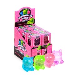 🧸✨ Squeezy Jouet Ourson Anti-Stress en Maltose - Brille dans le Noir (Lot de 12)