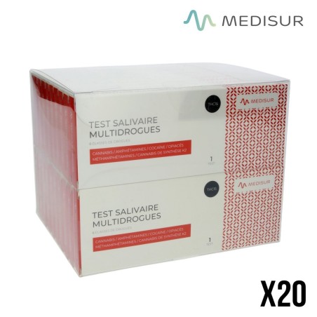 Test Salivaire 6 Classes Multi THC15 x20 | Dépistage Drogue Rapide